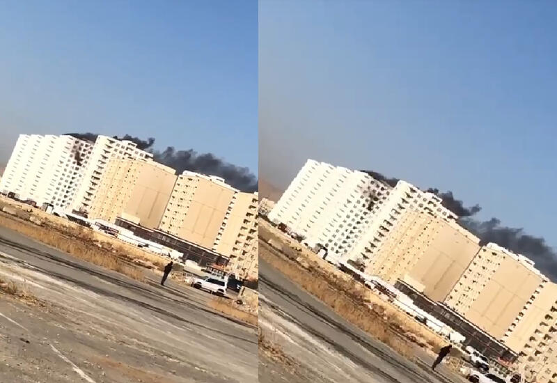 В Баку в многоэтажном здании произошел пожар