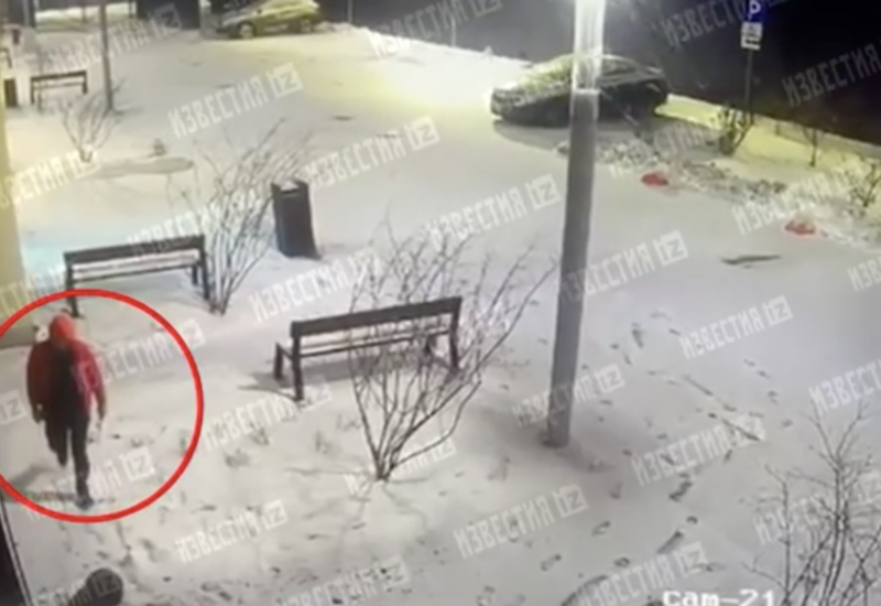 Кадры нападения мужчины на выпавшую из окна девушку в Москве