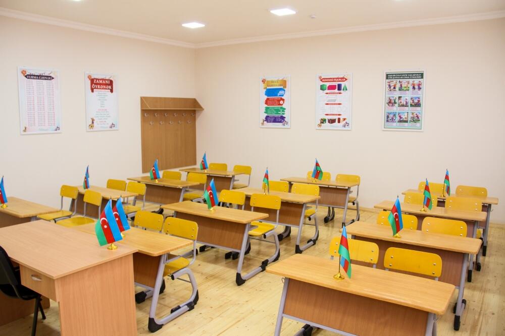 По инициативе Фонда Гейдара Алиева в Геранбое построено новое школьное здание