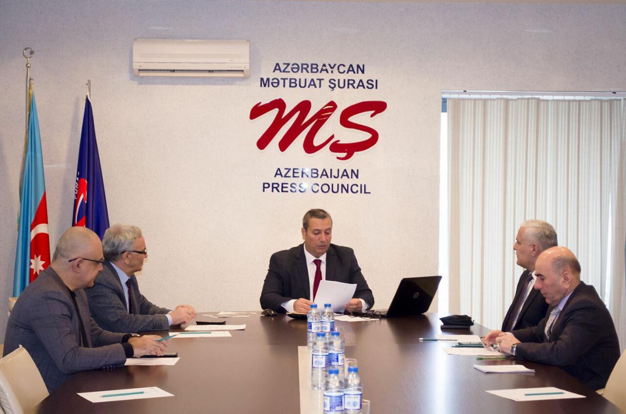 Mətbuat Şurasının Şikayətlər üzrə Komissiyasının iclası keçirilib