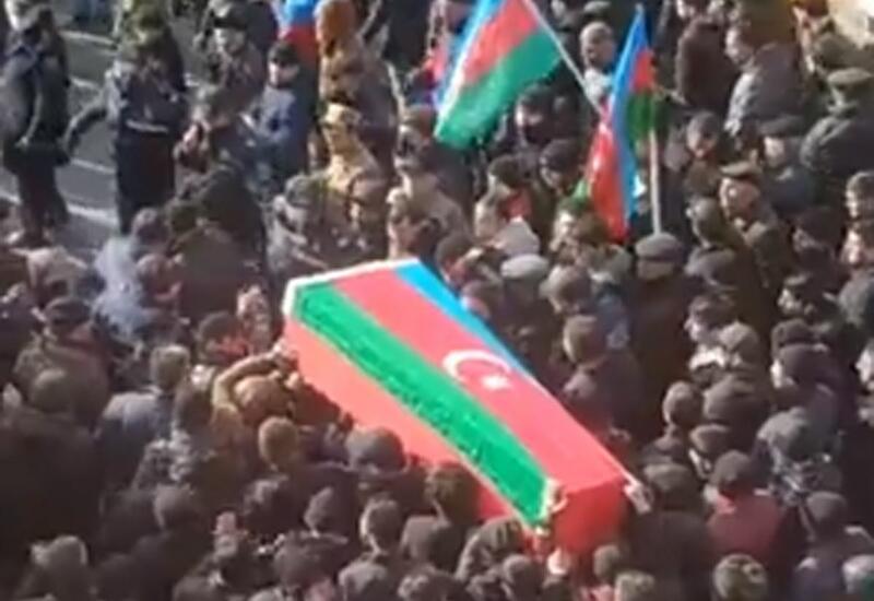 Həlak olan hərbi qulluqçumuz Şəkidə dəfn olunub