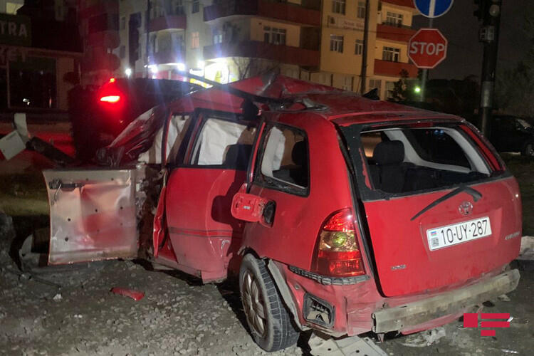 В Абшероне полицейские попали в ДТП,