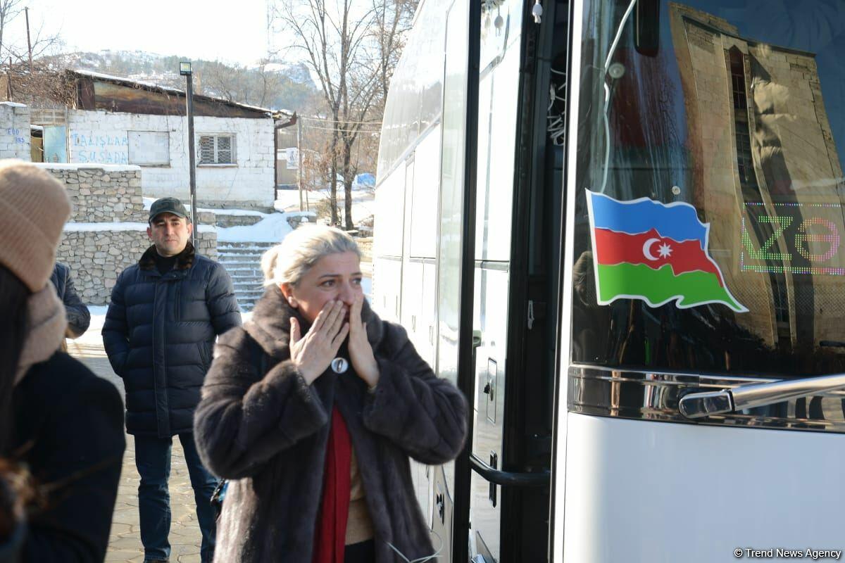 В Шушу прибыл первый рейсовый автобус из Баку