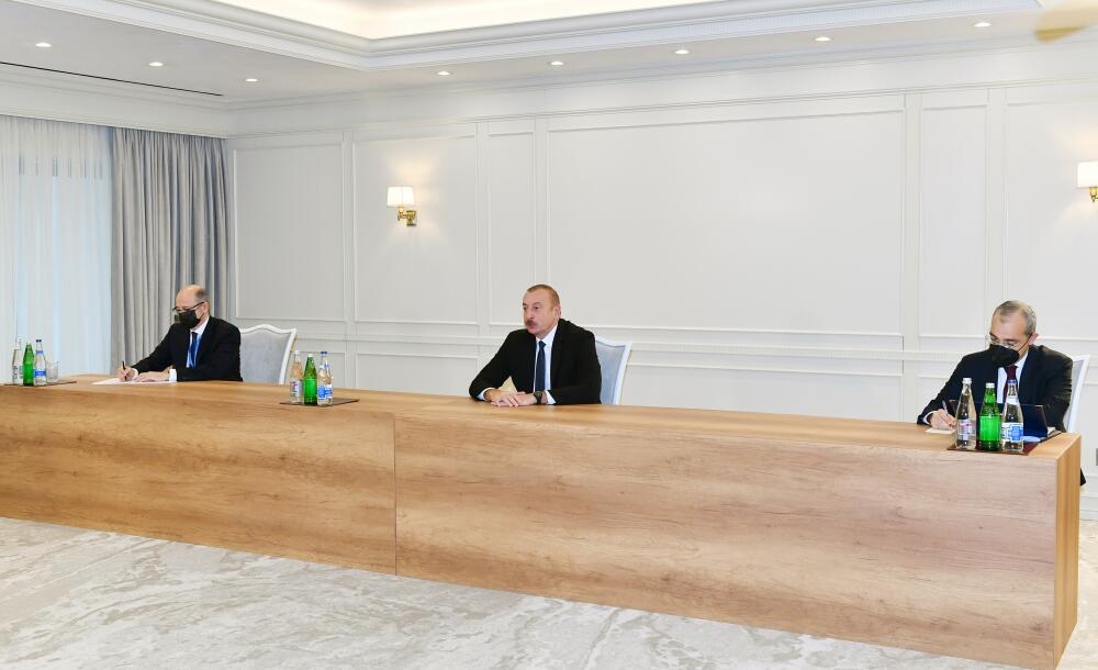 Президент Ильхам Алиев принял делегацию, возглавляемую Еврокомиссаром по энергетике