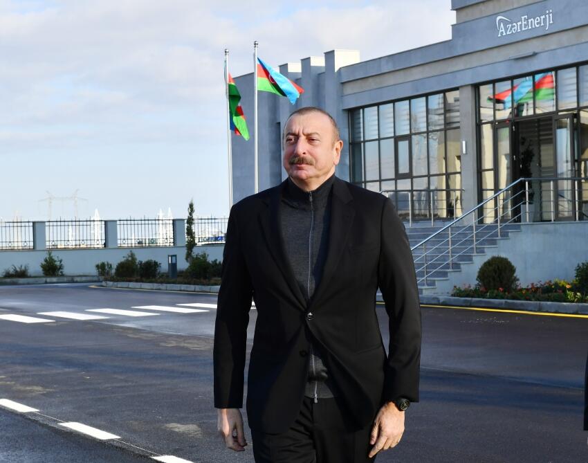 Президент Ильхам Алиев принял участие в открытии реконструированной 330-киловольтной подстанции "Яшма"