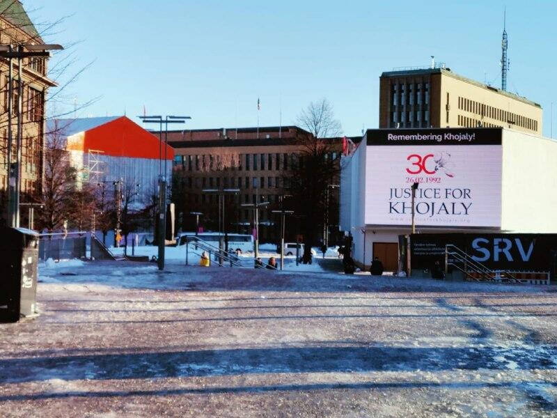 Finlandiya paytaxtında Xocalı soyqırımına dair məlumatlandırma aksiyası təşkil edilib