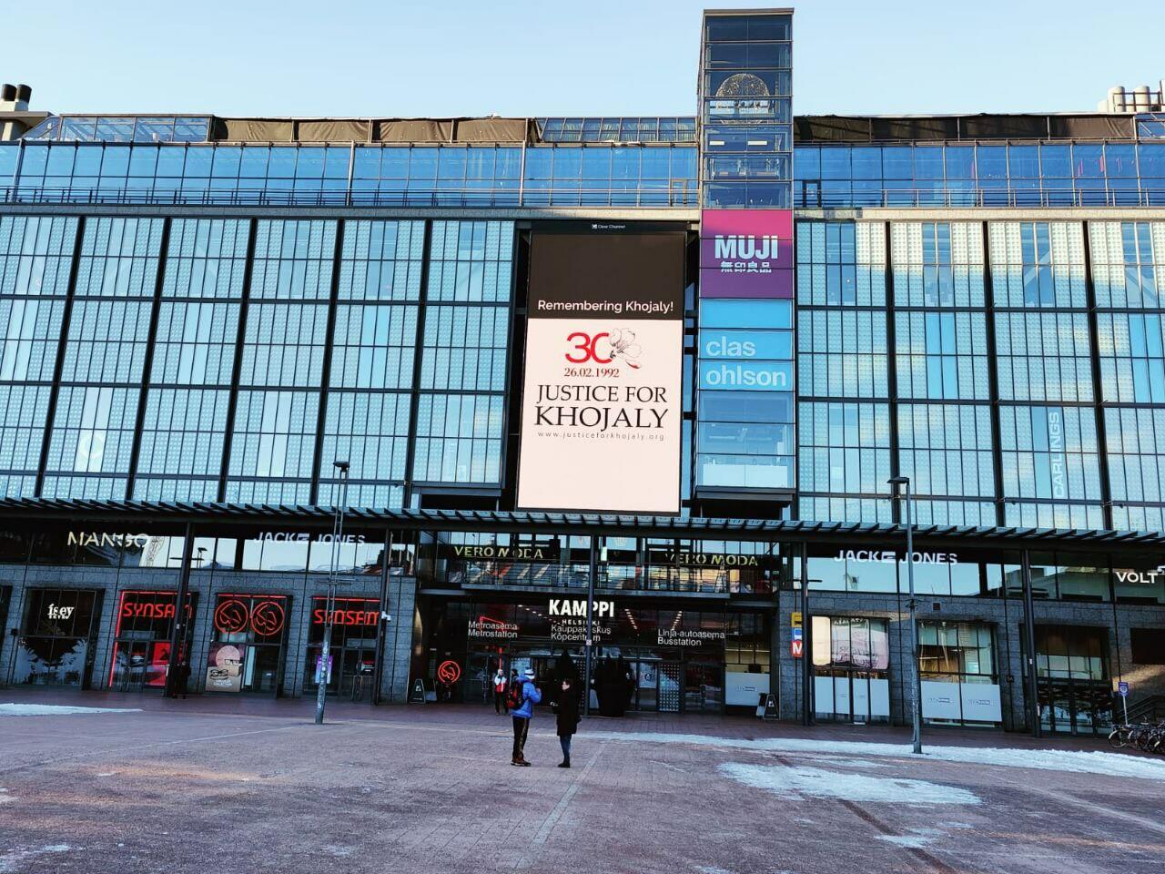 Finlandiya paytaxtında Xocalı soyqırımına dair məlumatlandırma aksiyası təşkil edilib