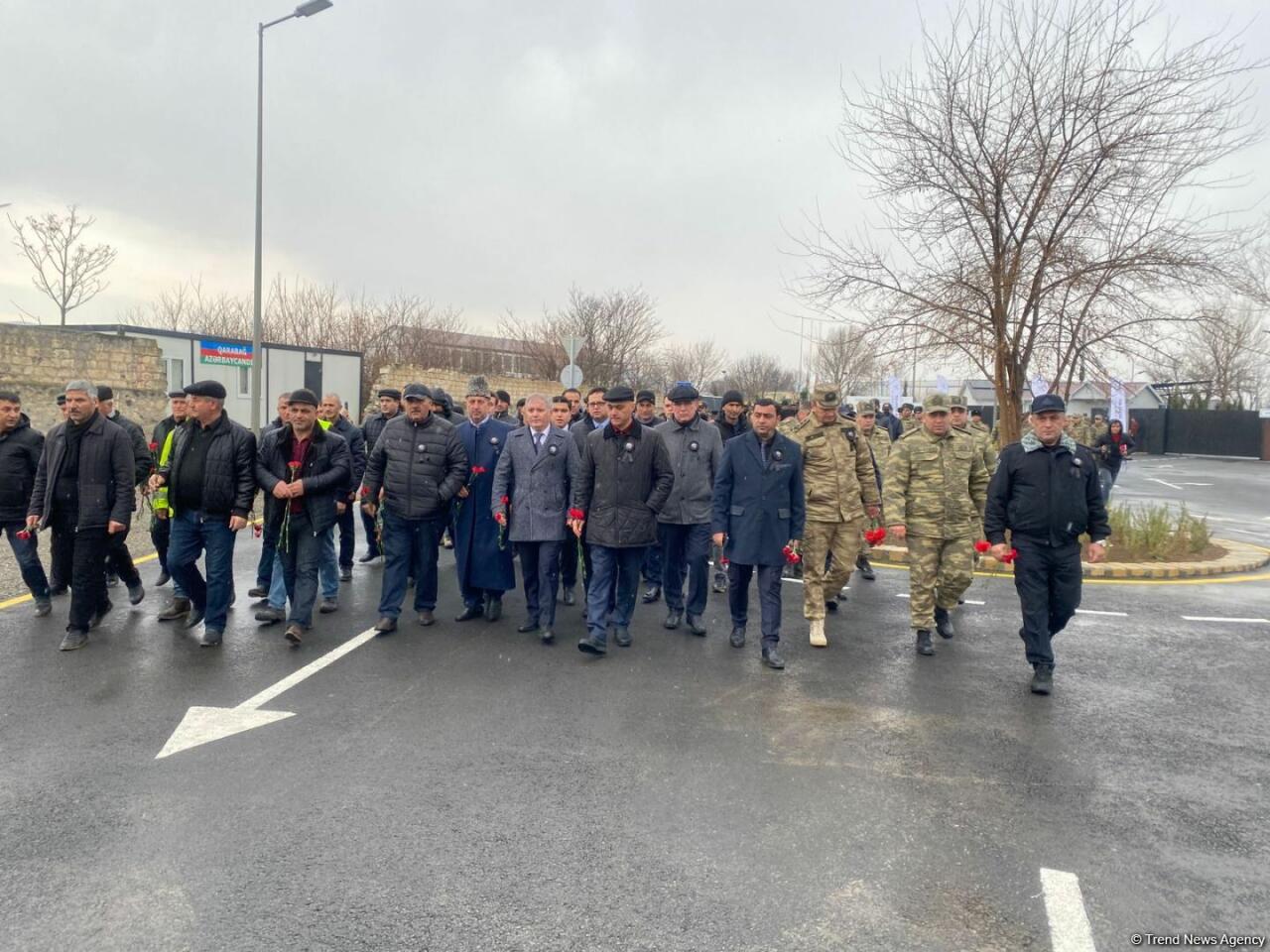 В Агдаме прошло шествие в связи с 30-й годовщиной Ходжалинского геноцида