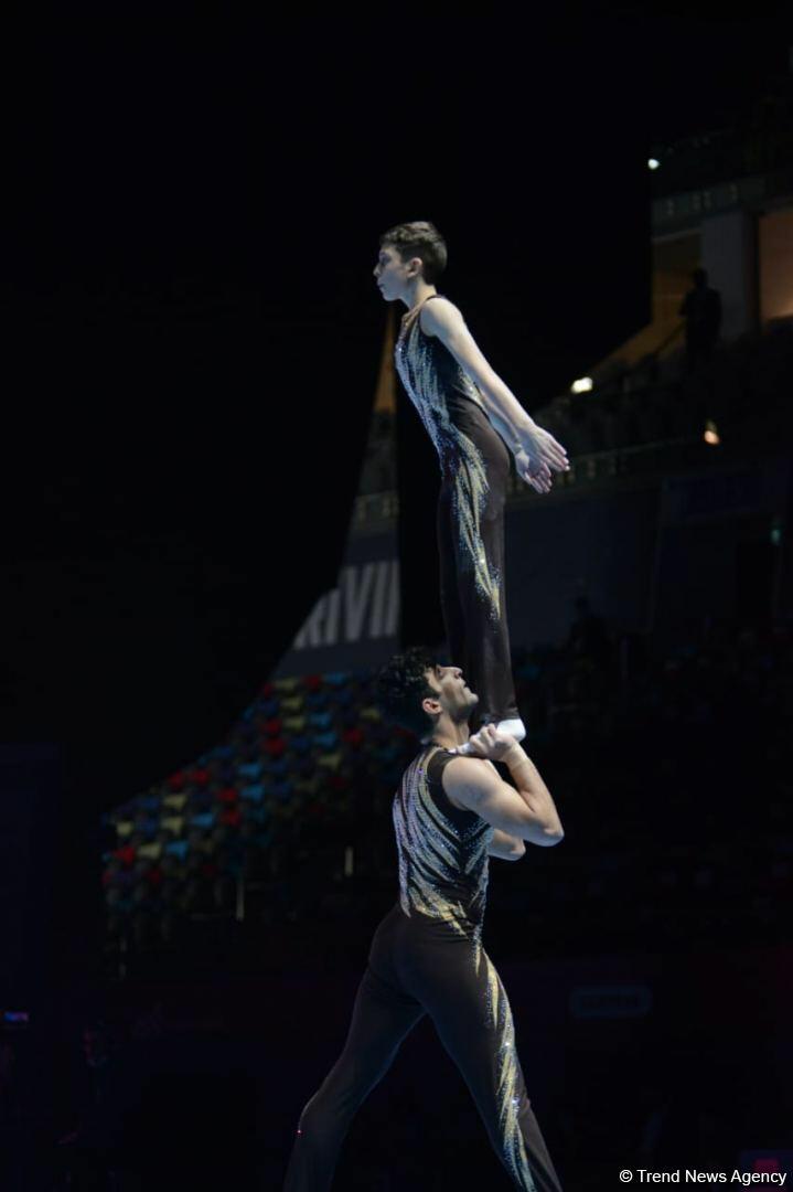 В Баку стартовал первый день соревнований Чемпионата мира по акробатической гимнастике