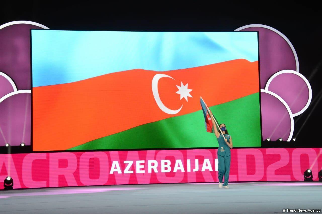 В Баку состоялась торжественная церемония открытия Чемпионата мира по акробатической гимнастике