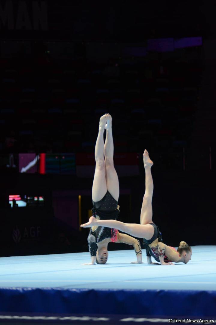 В Баку стартовал третий день 28-го Чемпионата мира по акробатической гимнастике