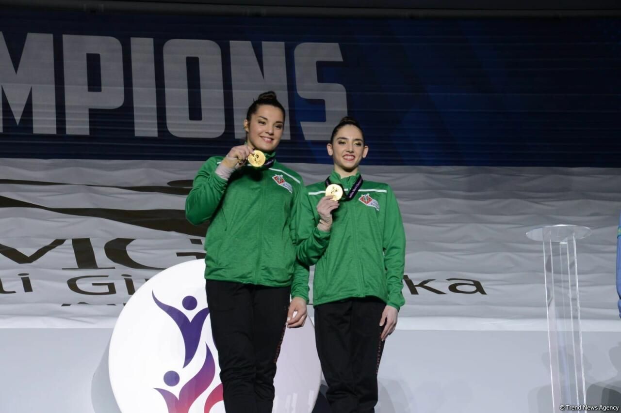 ЧМ в Баку: состоялась церемония награждения победителей среди женских и мужских пар