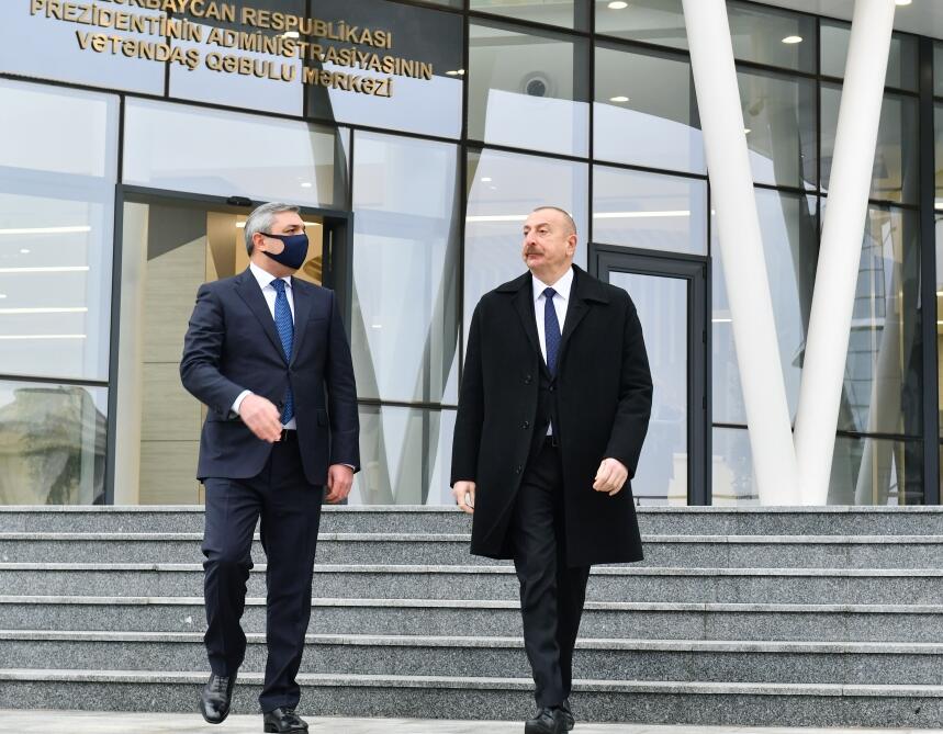 Prezident İlham Əliyev Prezident Administrasiyasının Vətəndaş Qəbulu Mərkəzinin açılışında iştirak edib