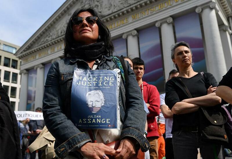 В Брюсселе протестуют против экстрадиции Ассанжа