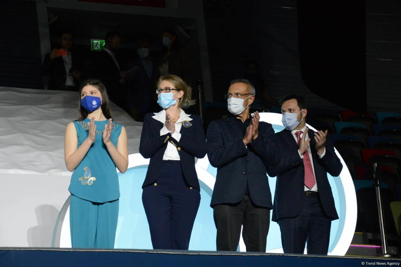 В Баку прошла вторая церемония награждения победителей и призеров Кубка мира FIG по художественной гимнастике