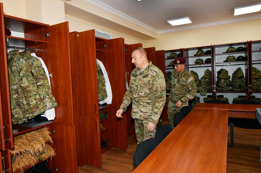 Президент Азербайджана, Верховный главнокомандующий Вооруженными силами Ильхам Алиев посетил N-скую воинскую часть Сил спецназа минобороны