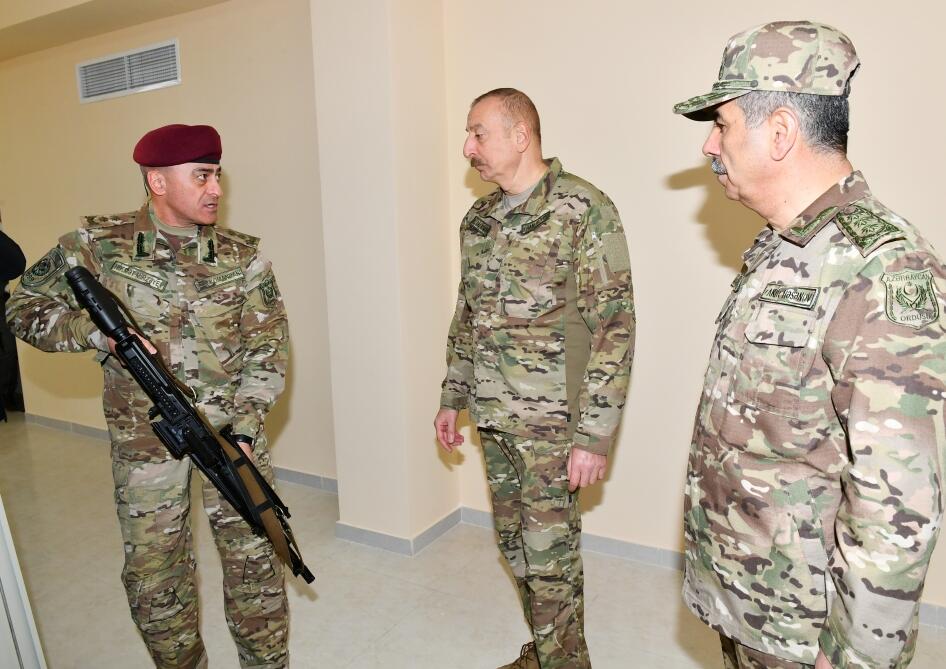Президент Азербайджана, Верховный главнокомандующий Вооруженными силами Ильхам Алиев посетил N-скую воинскую часть Сил спецназа минобороны