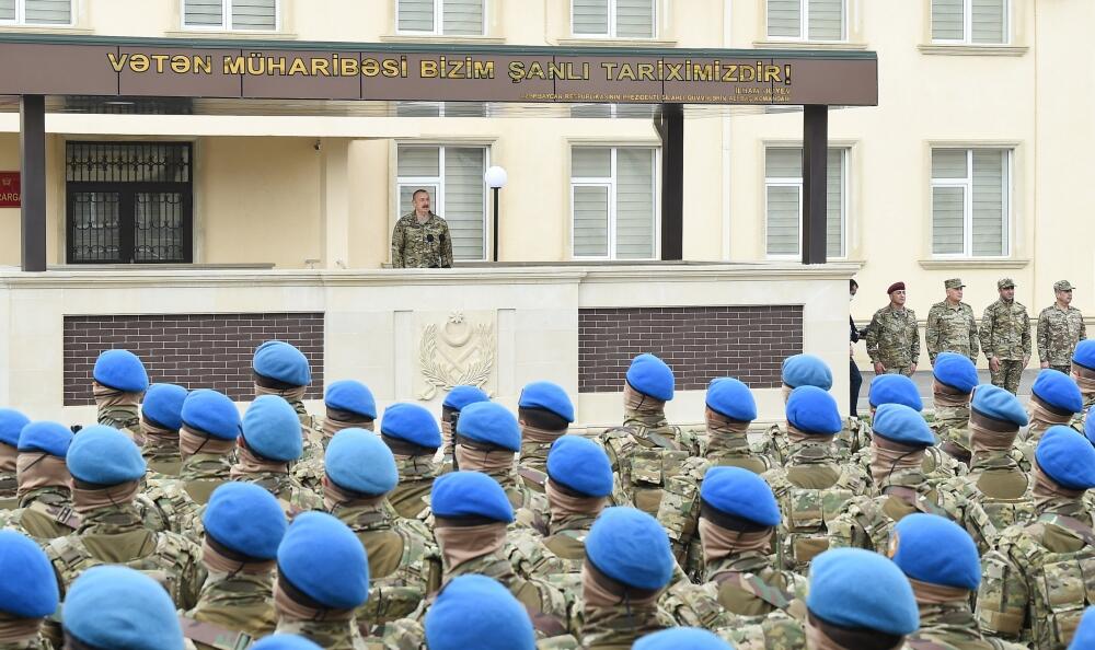 Президент Азербайджана, Верховный главнокомандующий Вооруженными силами Ильхам Алиев посетил N-скую воинскую часть Сил спецназа минобороны