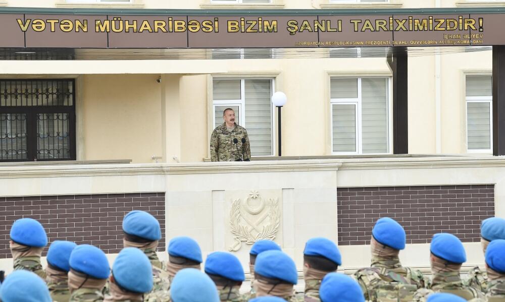 Президент Азербайджана, Верховный главнокомандующий Вооруженными силами Ильхам Алиев посетил N-скую воинскую часть Сил спецназа минобороны