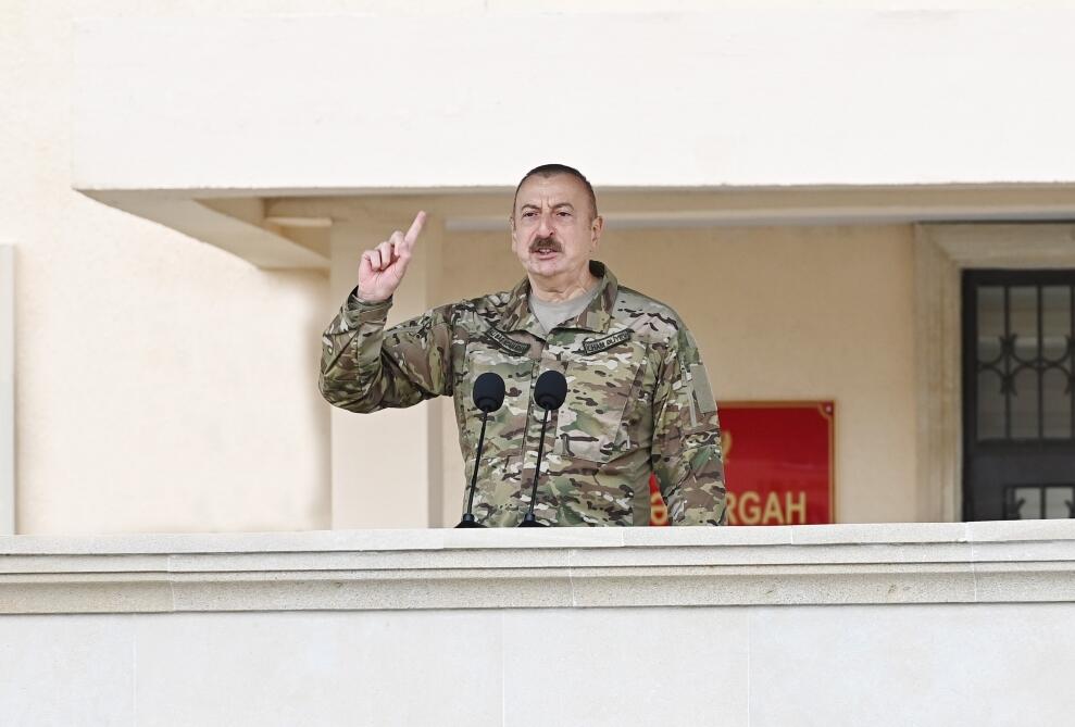 Президент Азербайджана, Верховный главнокомандующий Вооруженными силами Ильхам Алиев посетил N-скую воинскую часть Сил спецназа минобороны