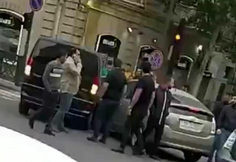 Авария в центре Баку