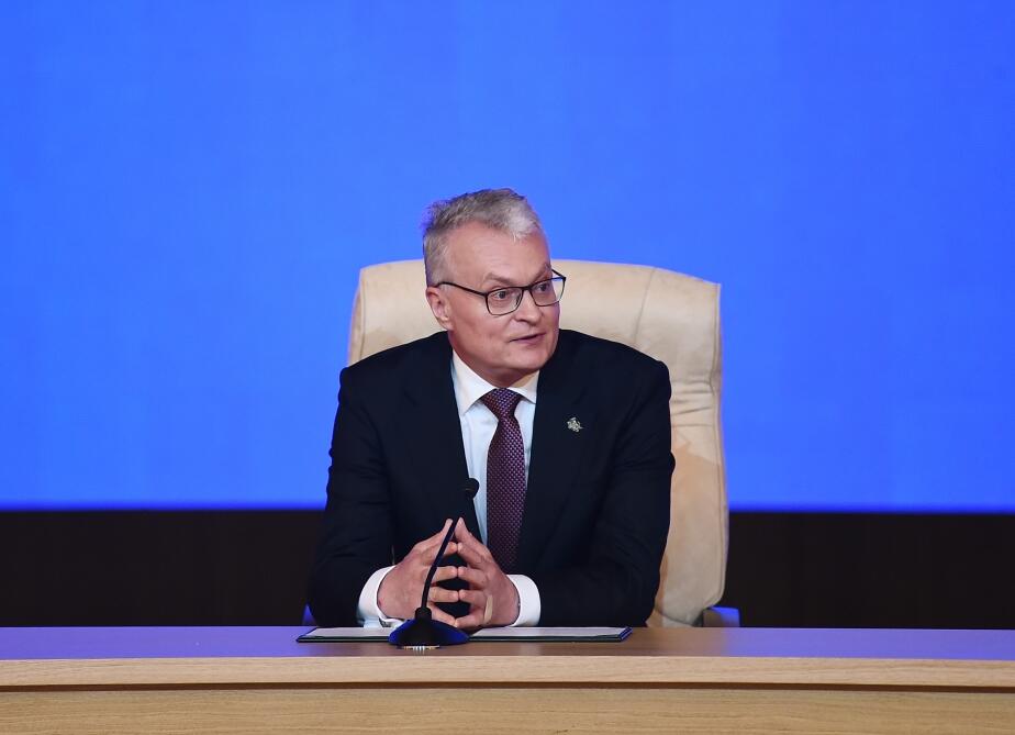 Президент Ильхам Алиев и Президент Гитанас Науседа приняли участие в азербайджано-литовском бизнес-форуме