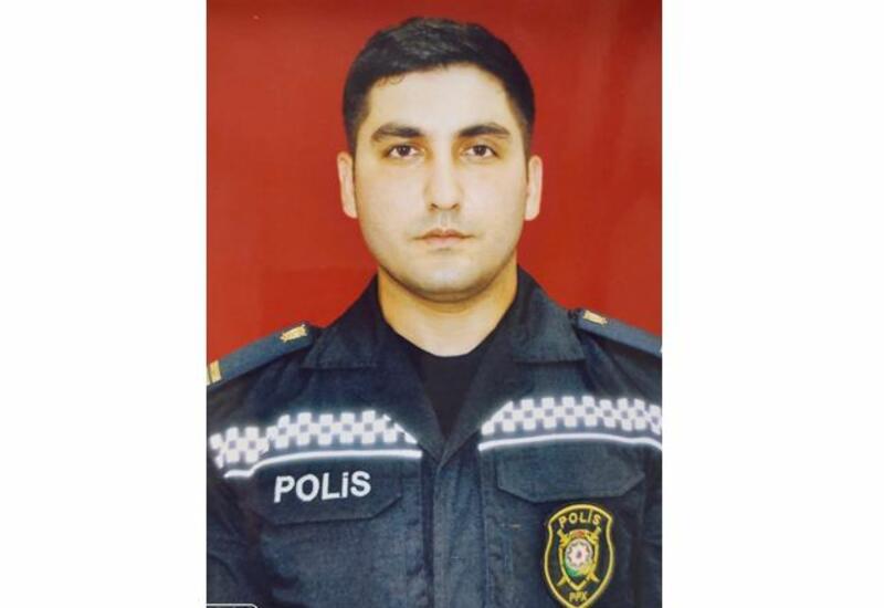 Yanğında vətəndaşın həyatını xilas edən polis əməkdaşı
