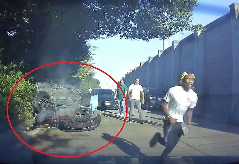 Угонщик совершил «зрелищное» ДТП