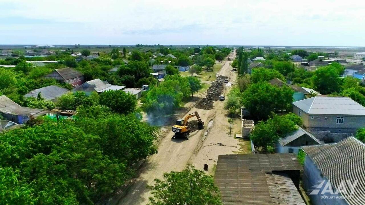 Реконструируется дорога, охватывающая три населенных пункта Нефтчалы