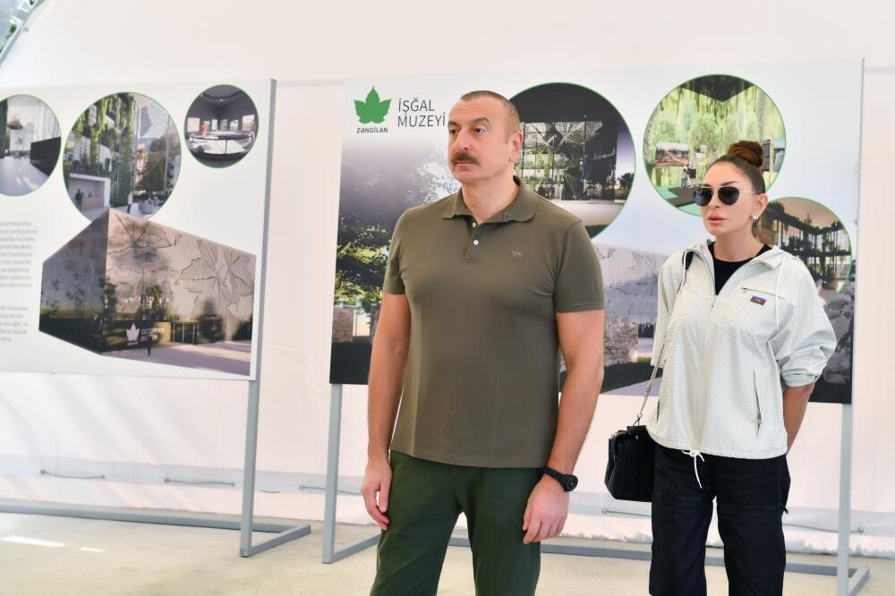 Президент Ильхам Алиев и Первая леди Мехрибан Алиева совершили поездку в Физулинский, Джебраильский и Зангиланский районы