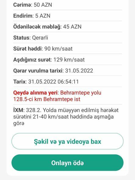 Yol polisi sürət həddini aşdı, cərimə başqasına göndərildi