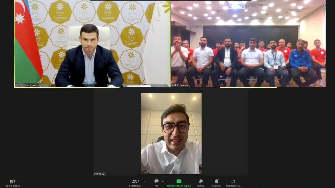 Фарид Гайыбов и Орхан Мамедов провели встречу с членами сборной по мини-футболу