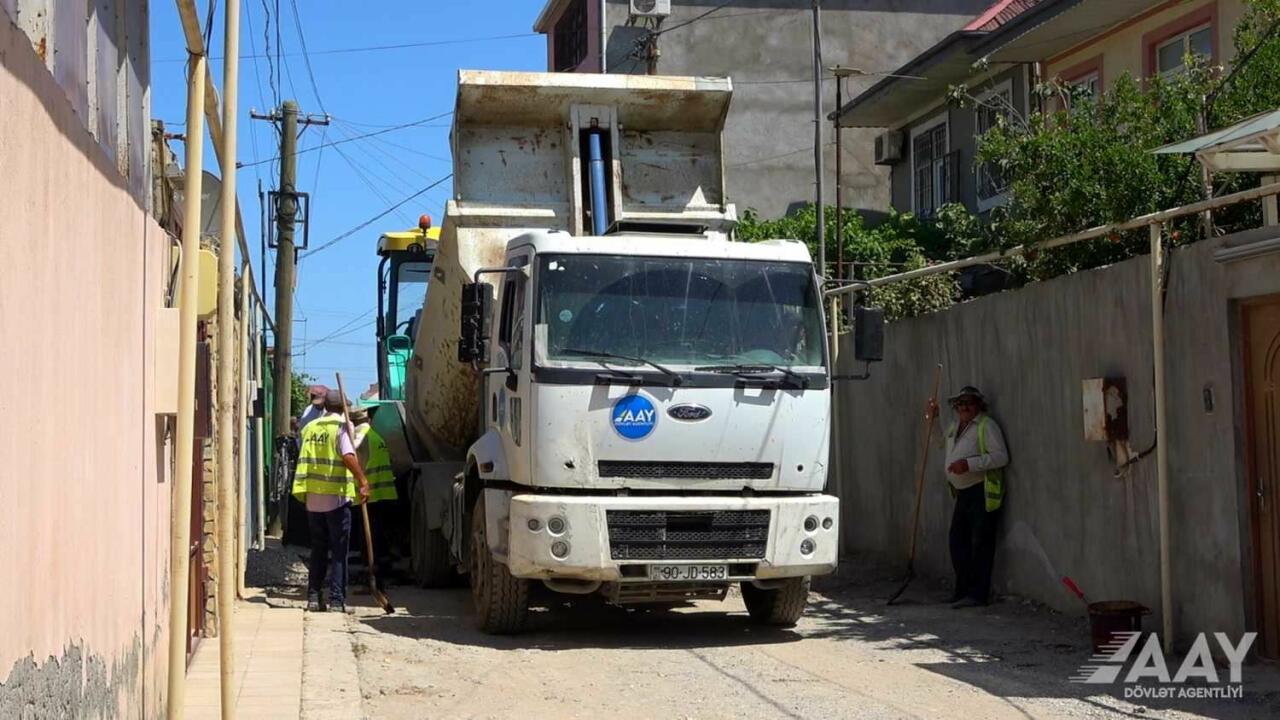 В Баладжары ремонтируют улицу