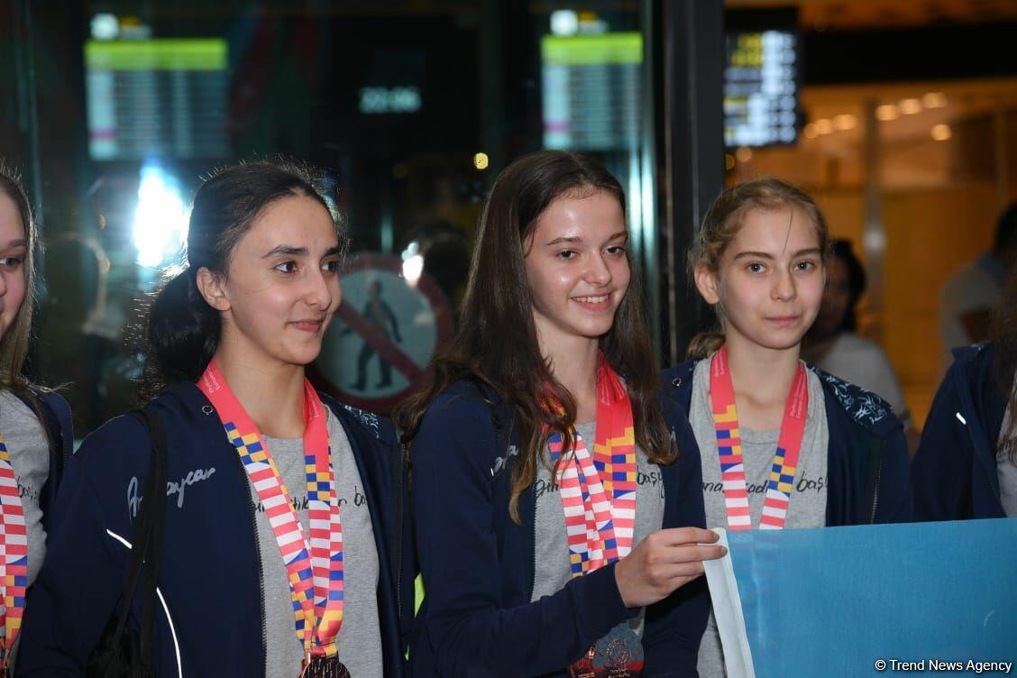 Азербайджанские гимнастки вернулись с Чемпионата Европы в Израиле с четырьмя медалями