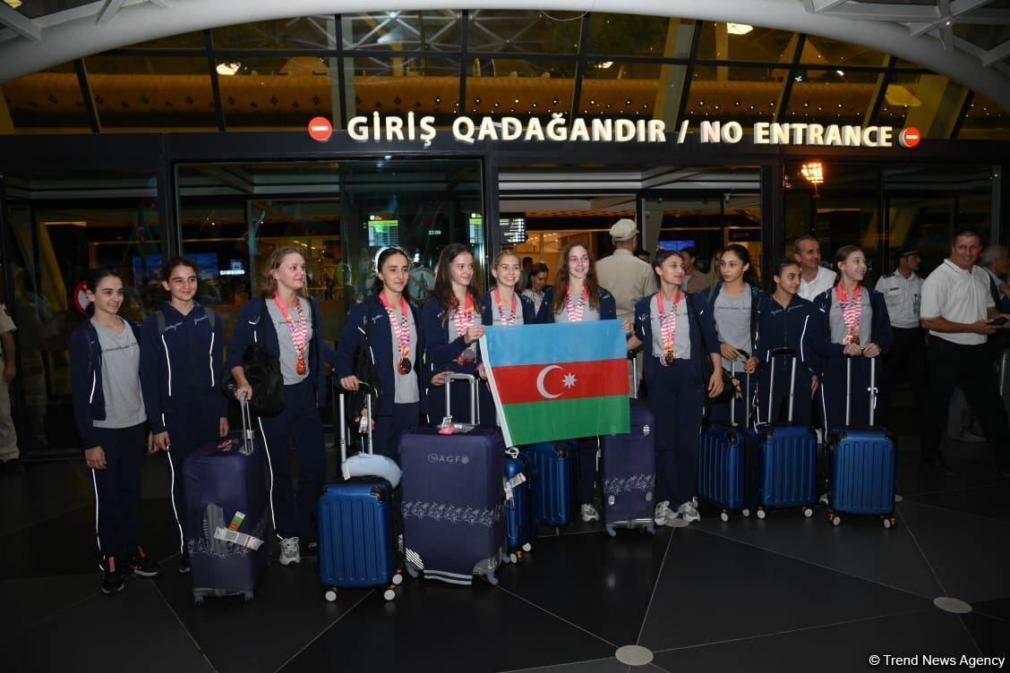 Азербайджанские гимнастки вернулись с Чемпионата Европы в Израиле с четырьмя медалями