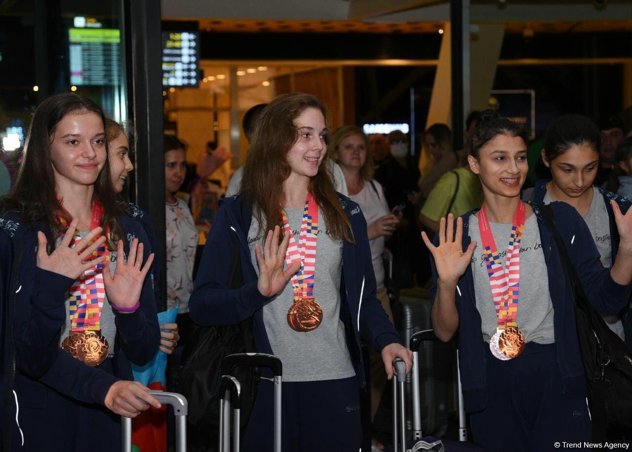 Азербайджанские гимнастки вернулись с Чемпионата Европы в Израиле с четырьмя медалями