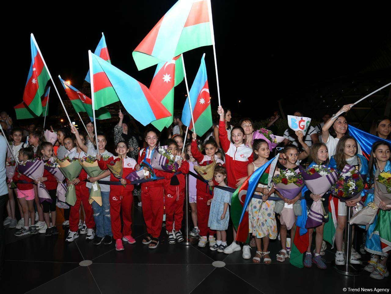 Азербайджанские гимнастки вернулись с Чемпионата Европы в Израиле с четырьмя медалями