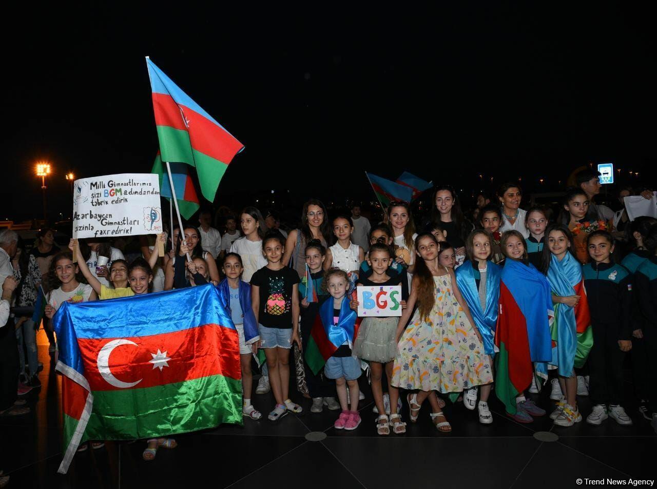 Азербайджанские гимнастки вернулись с Чемпионата Европы в Израиле с четырьмя медалями
