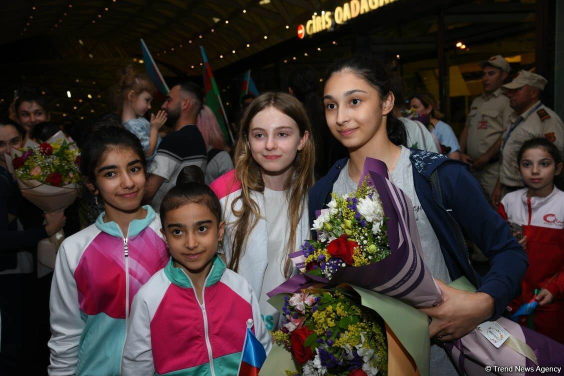 Азербайджанские гимнастки вернулись с Чемпионата Европы в Израиле с четырьмя медалями