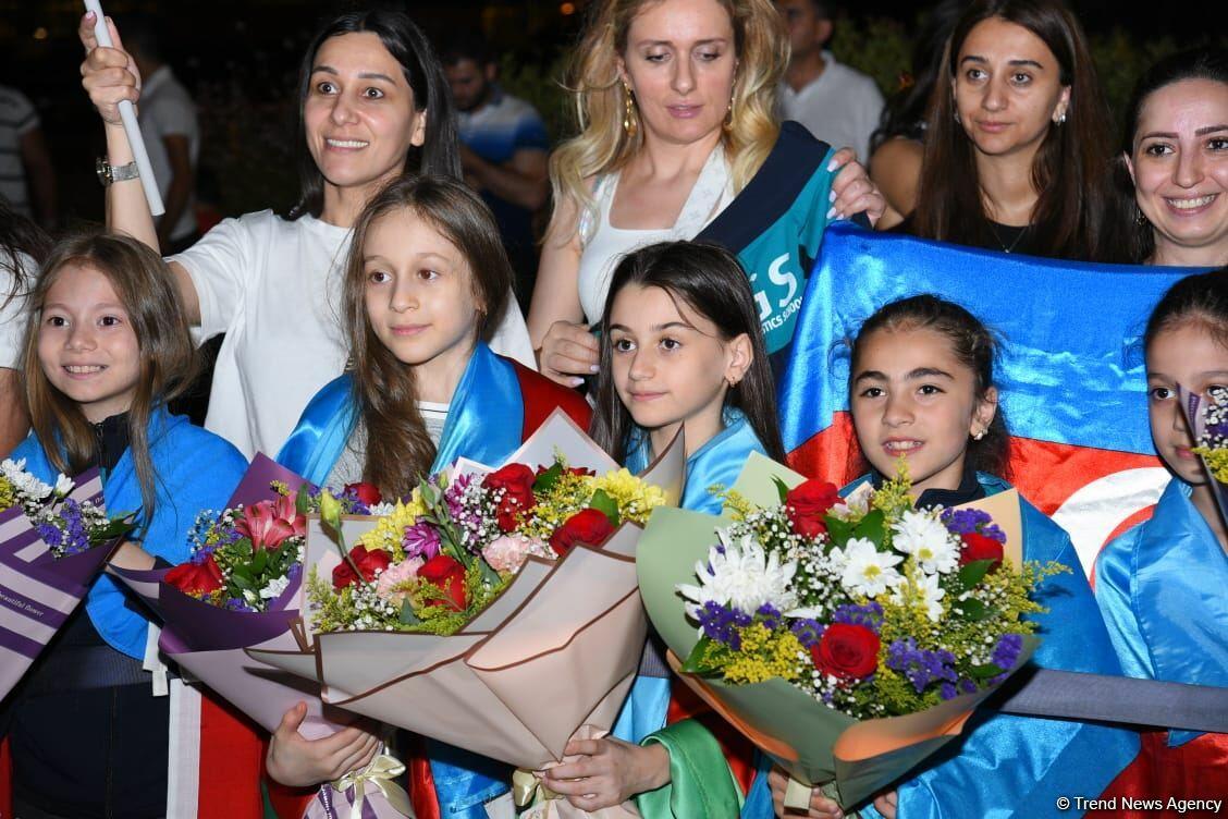 Азербайджанские гимнастки вернулись с Чемпионата Европы в Израиле с четырьмя медалями