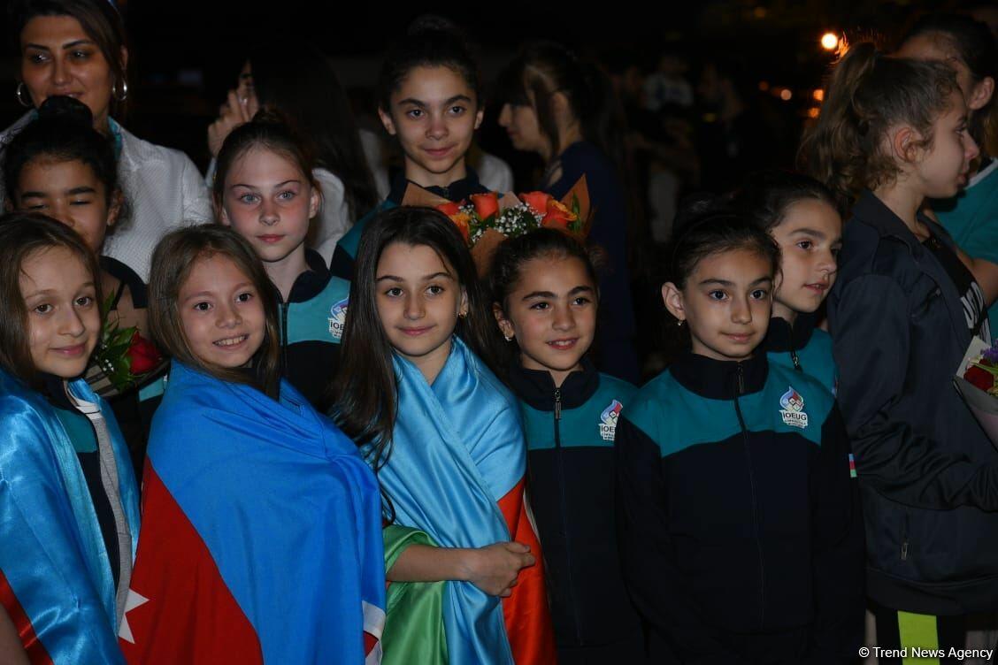 Азербайджанские гимнастки вернулись с Чемпионата Европы в Израиле с четырьмя медалями