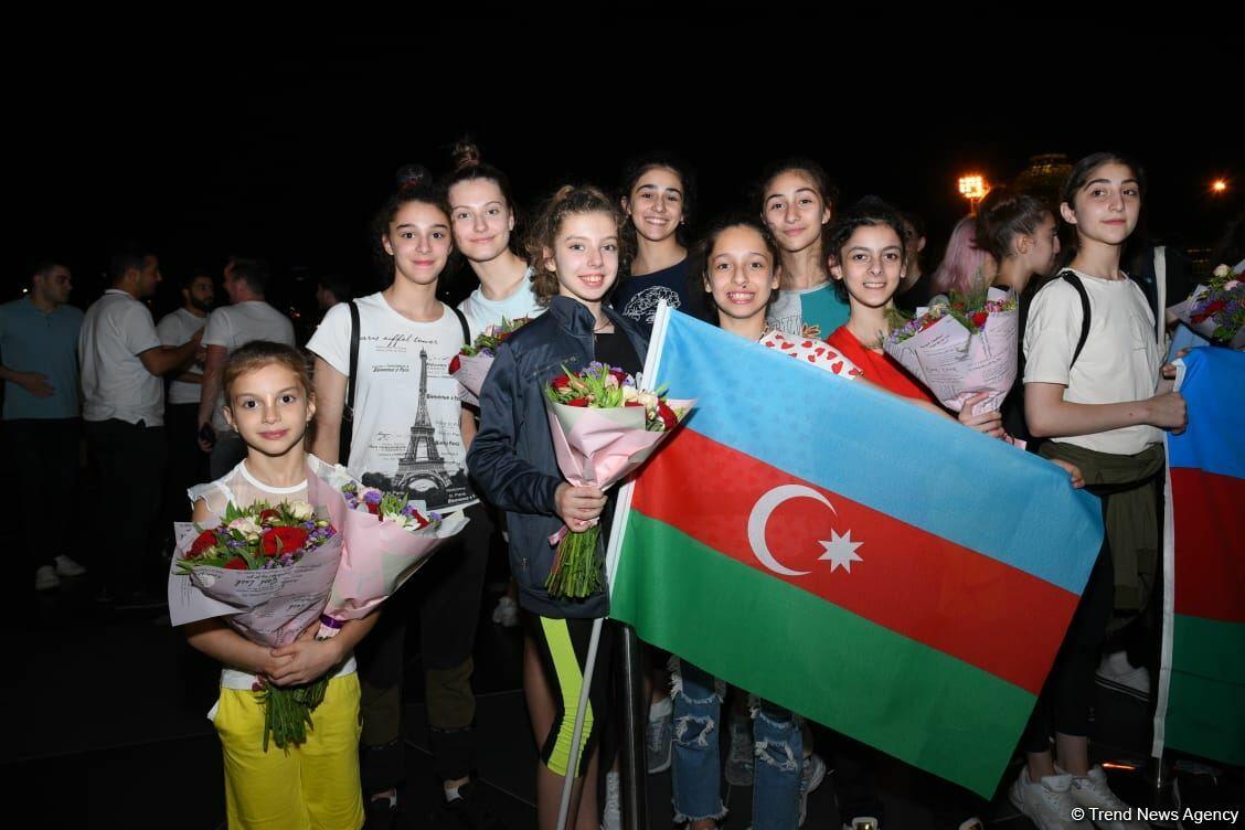 Азербайджанские гимнастки вернулись с Чемпионата Европы в Израиле с четырьмя медалями