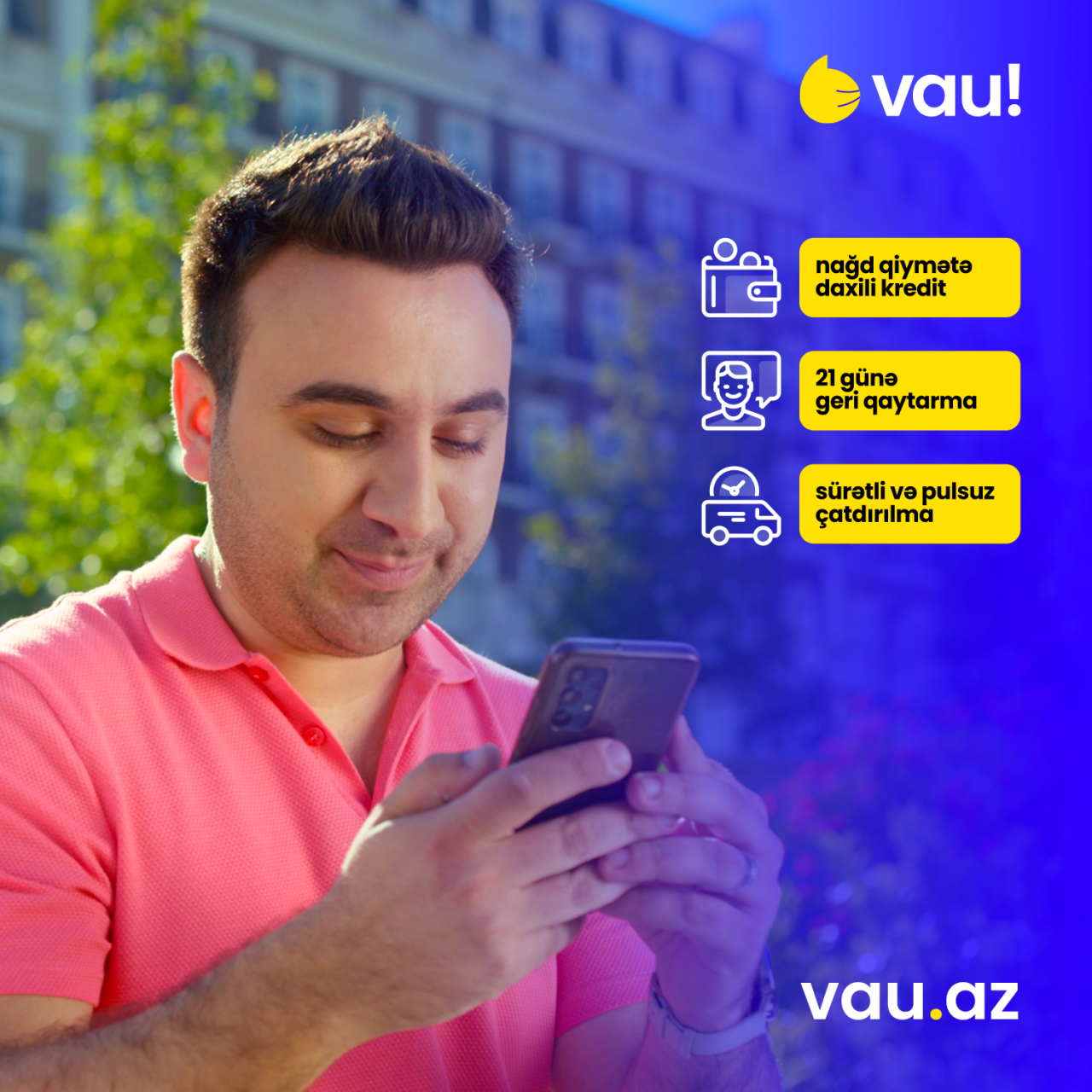 Nağd Qiymətə Daxili Kreditlə Elektronik məhsulları Vau.az-da!