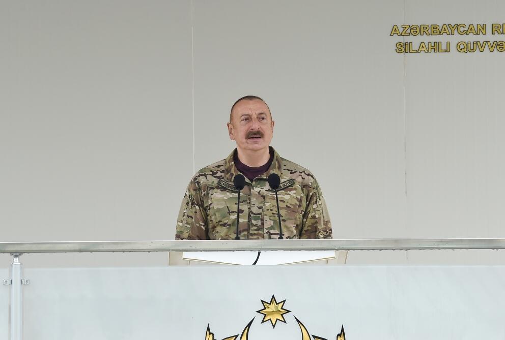 Президент, Победоносный Верховный главнокомандующий Ильхам Алиев принял участие в открытии воинской части в Кяльбаджарском районе