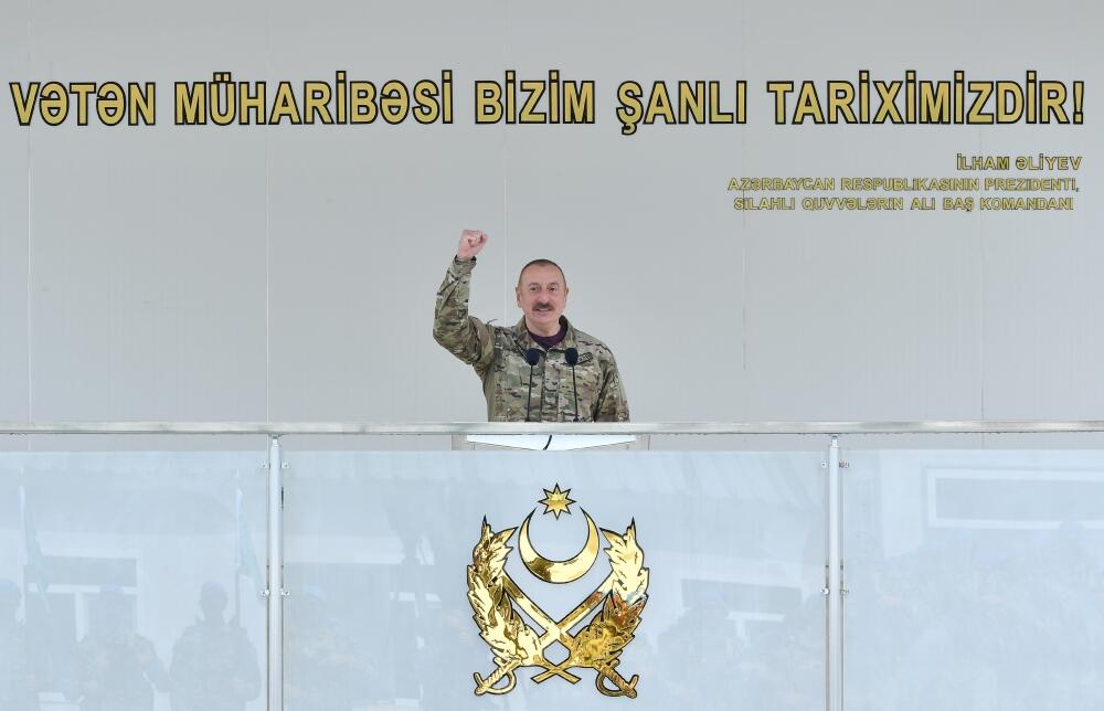 Президент, Победоносный Верховный главнокомандующий Ильхам Алиев принял участие в открытии воинской части в Кяльбаджарском районе