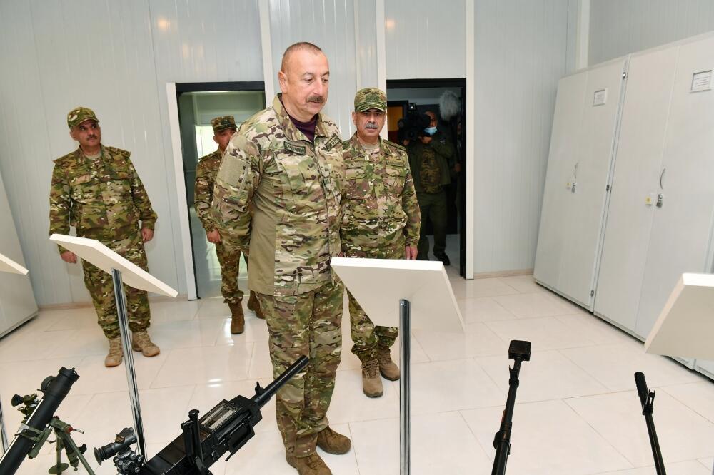 Президент, Победоносный Верховный главнокомандующий Ильхам Алиев принял участие в открытии воинской части в Кяльбаджарском районе