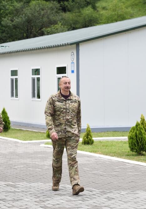 Президент, Победоносный Верховный главнокомандующий Ильхам Алиев принял участие в открытии воинской части в Кяльбаджарском районе