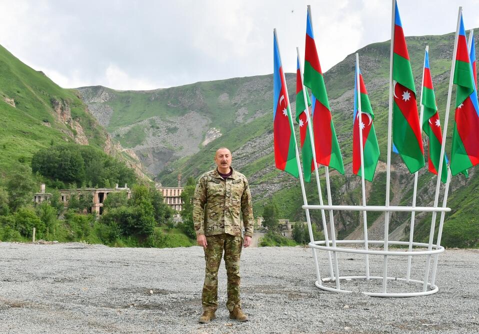 Президент Ильхам Алиев принял участие в церемонии закладки фундамента санатория «Истису» в Кяльбаджаре