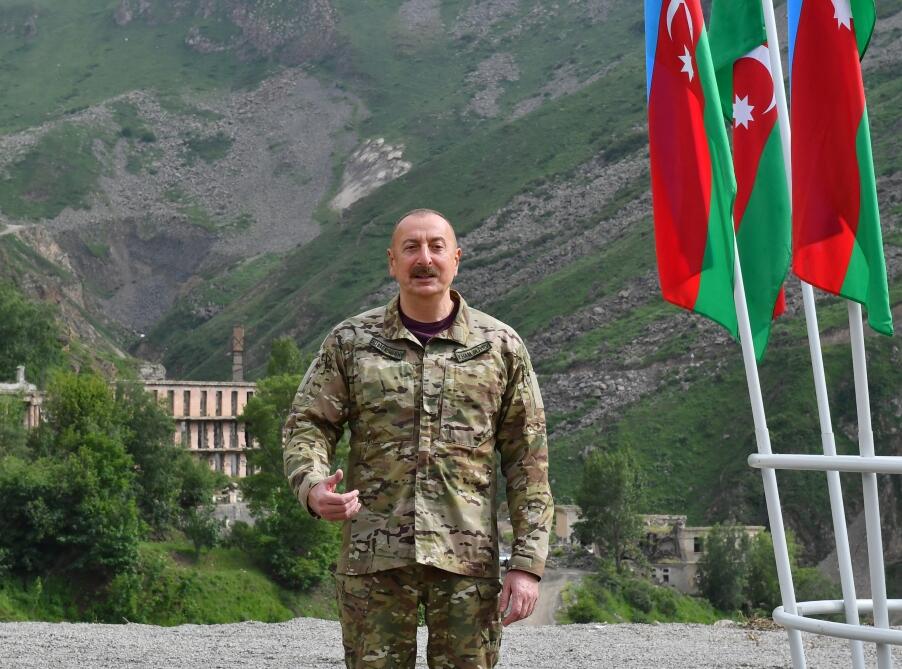 Президент Ильхам Алиев принял участие в церемонии закладки фундамента санатория «Истису» в Кяльбаджаре
