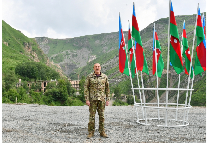 Президент Ильхам Алиев принял участие в церемонии закладки фундамента санатория «Истису» в Кяльбаджаре
